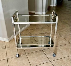 The Moderns Bar Cart à deux niveaux en chrome