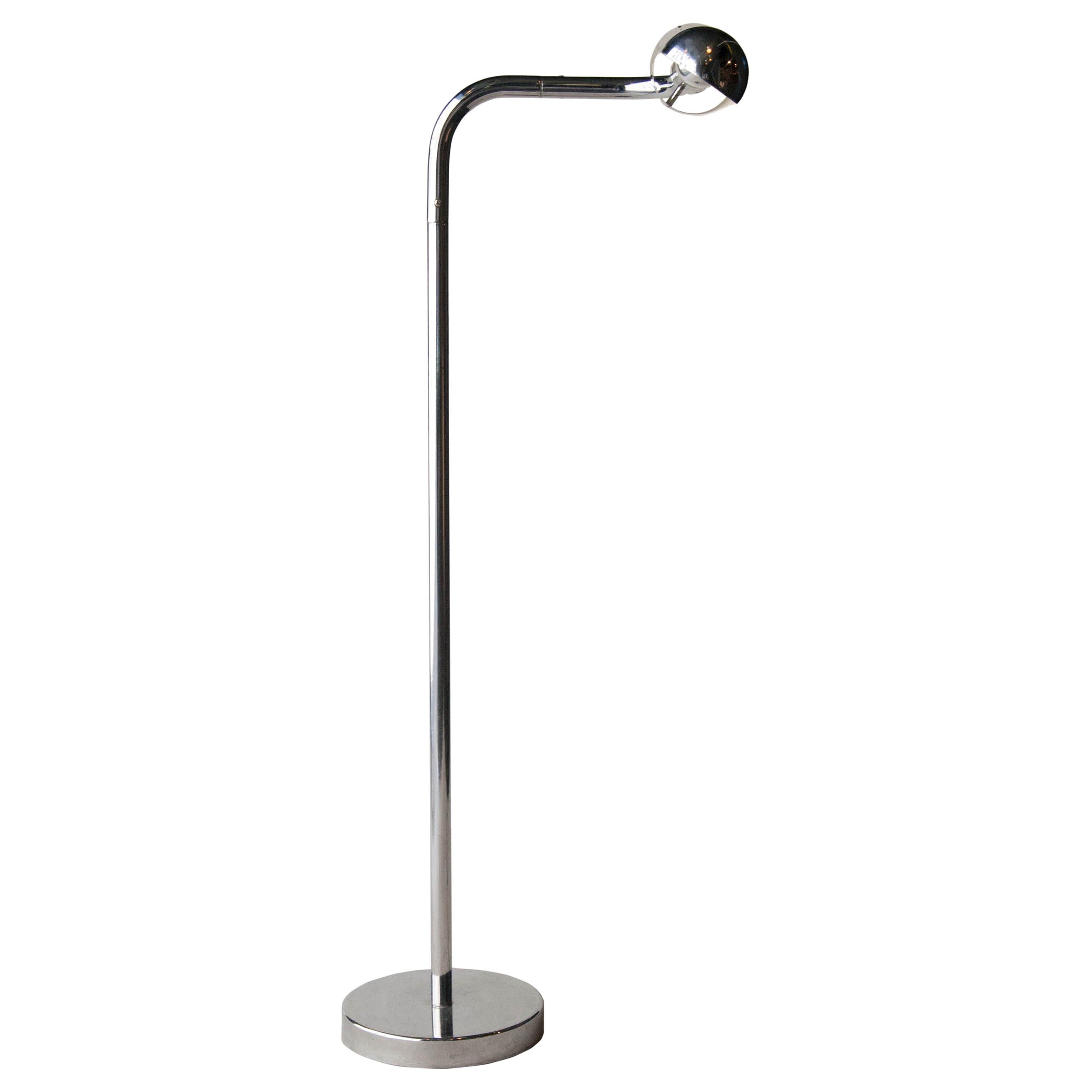 Modern Chrome Floor Lamp For Sale at 1stDibs
