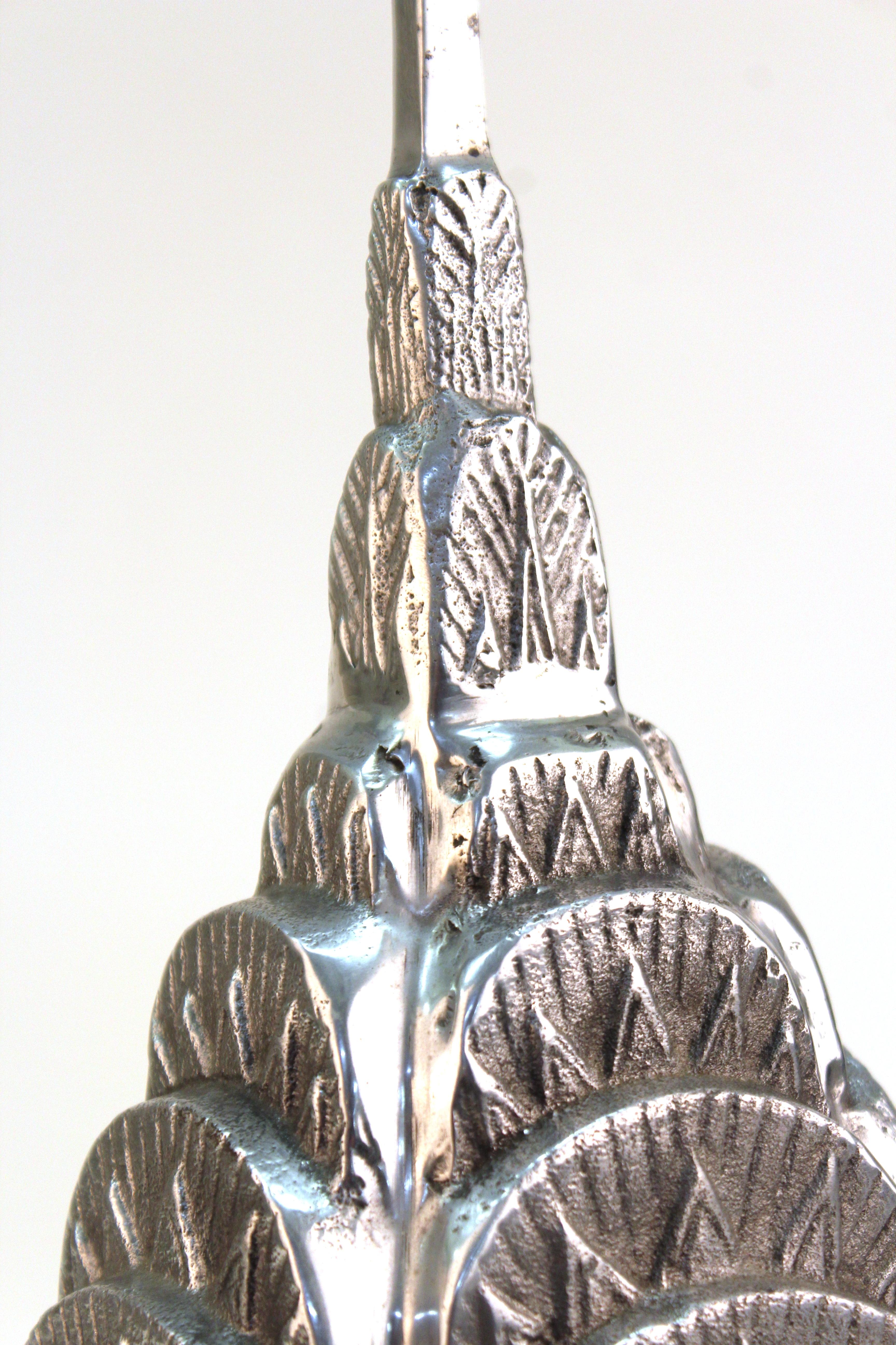 Modern Chrysler Building Aluminum Architectural Scale Model In Good Condition In Astoria, NY
