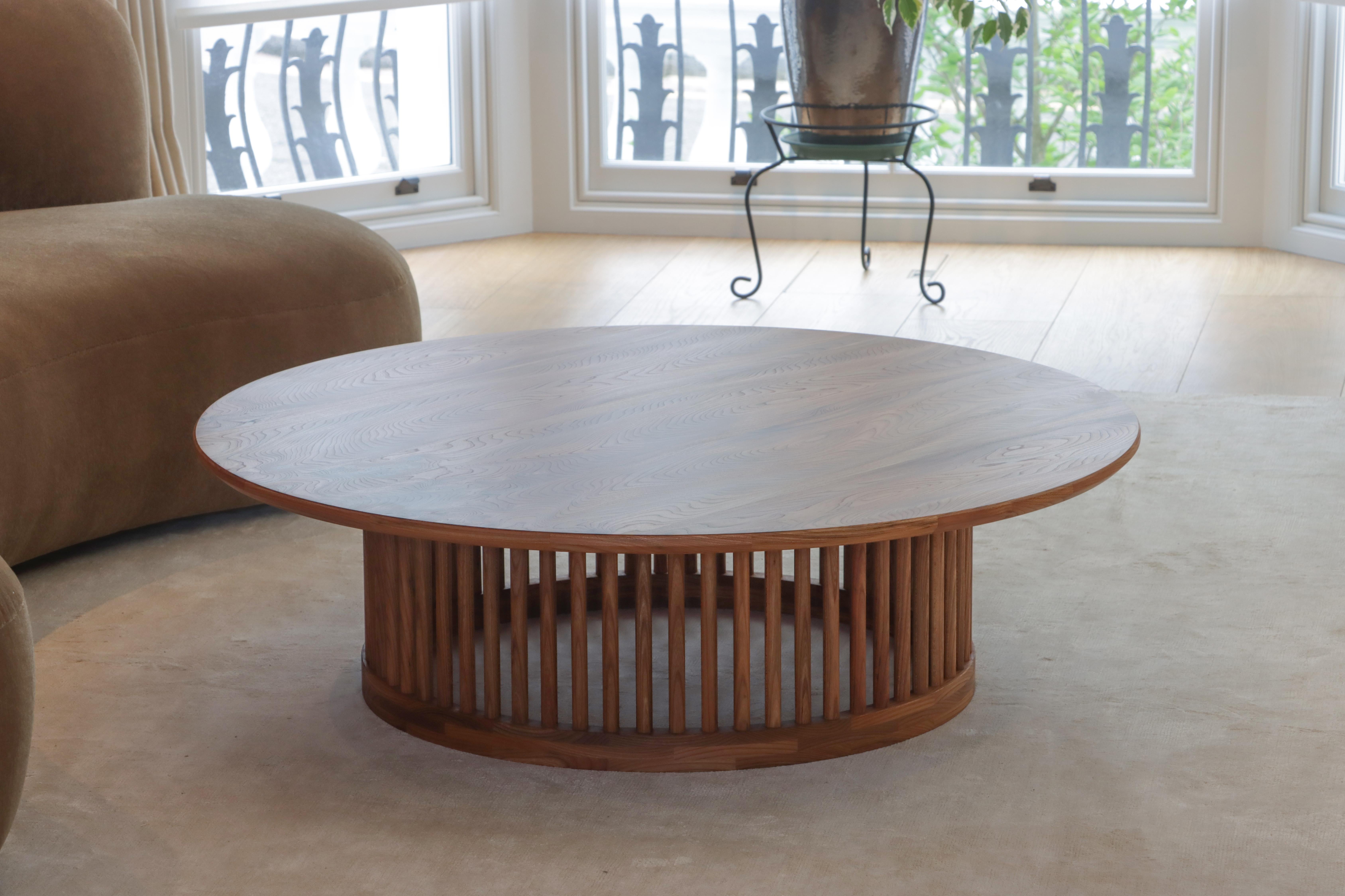This coffee table is a bold centre piece for any living space. It’s made from the most beautiful English elm with striking character that will capture everyone’s attention. Your eyes go on a journey looking over all of the swirly grain with