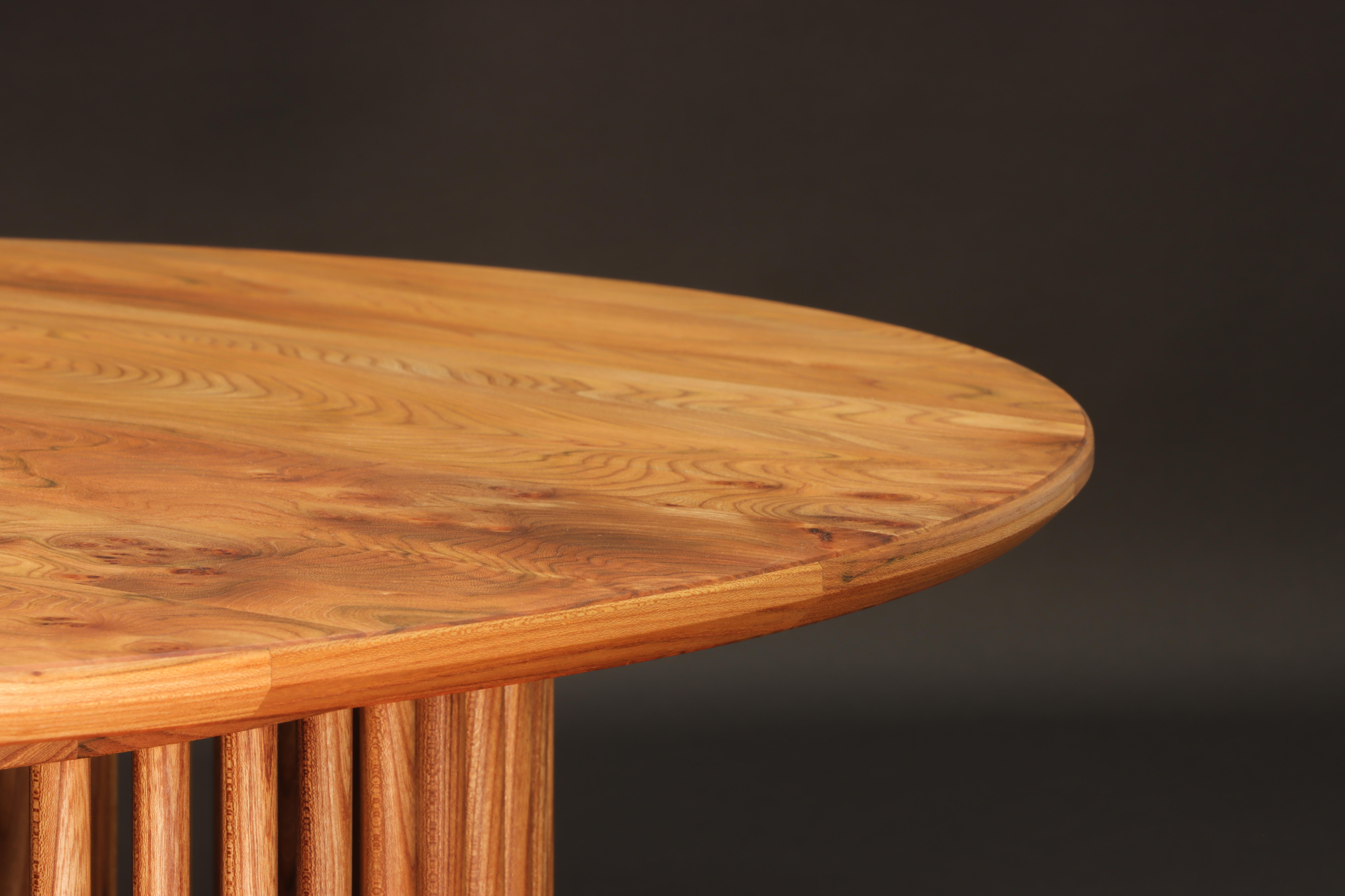 Modern Circular English Elm Coffee Table By Sean Evelegh For Sale 2