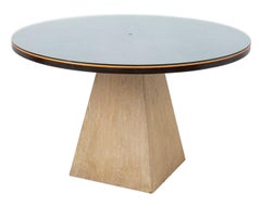 Modern Circular Glass Top Dining Table