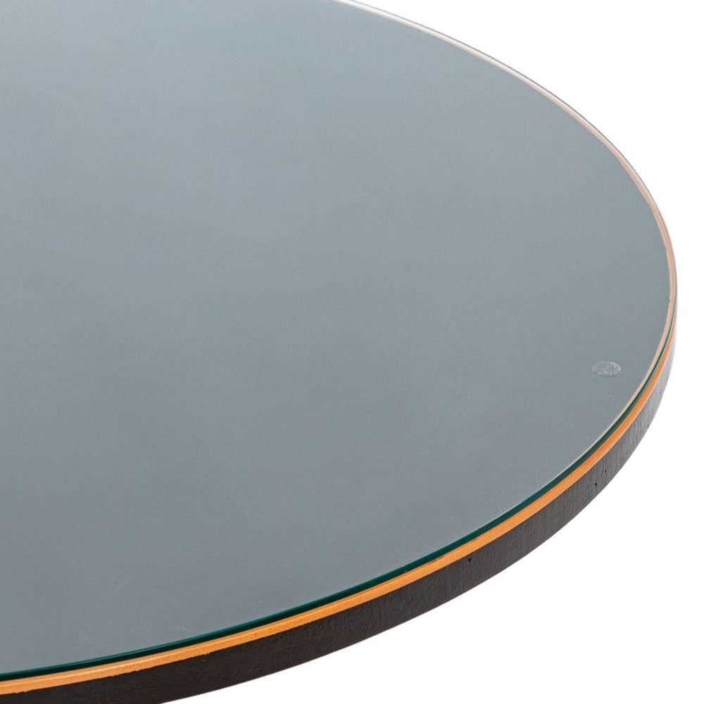 Modern Circular Glass Top Dining Table siglo XX en venta