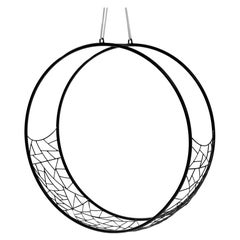 Modern Circular Steel Wheel Hanging Chair
