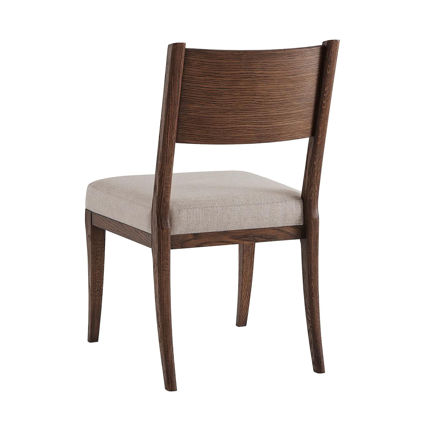 Modern Classic Brushed Oak Dining Chairs 2