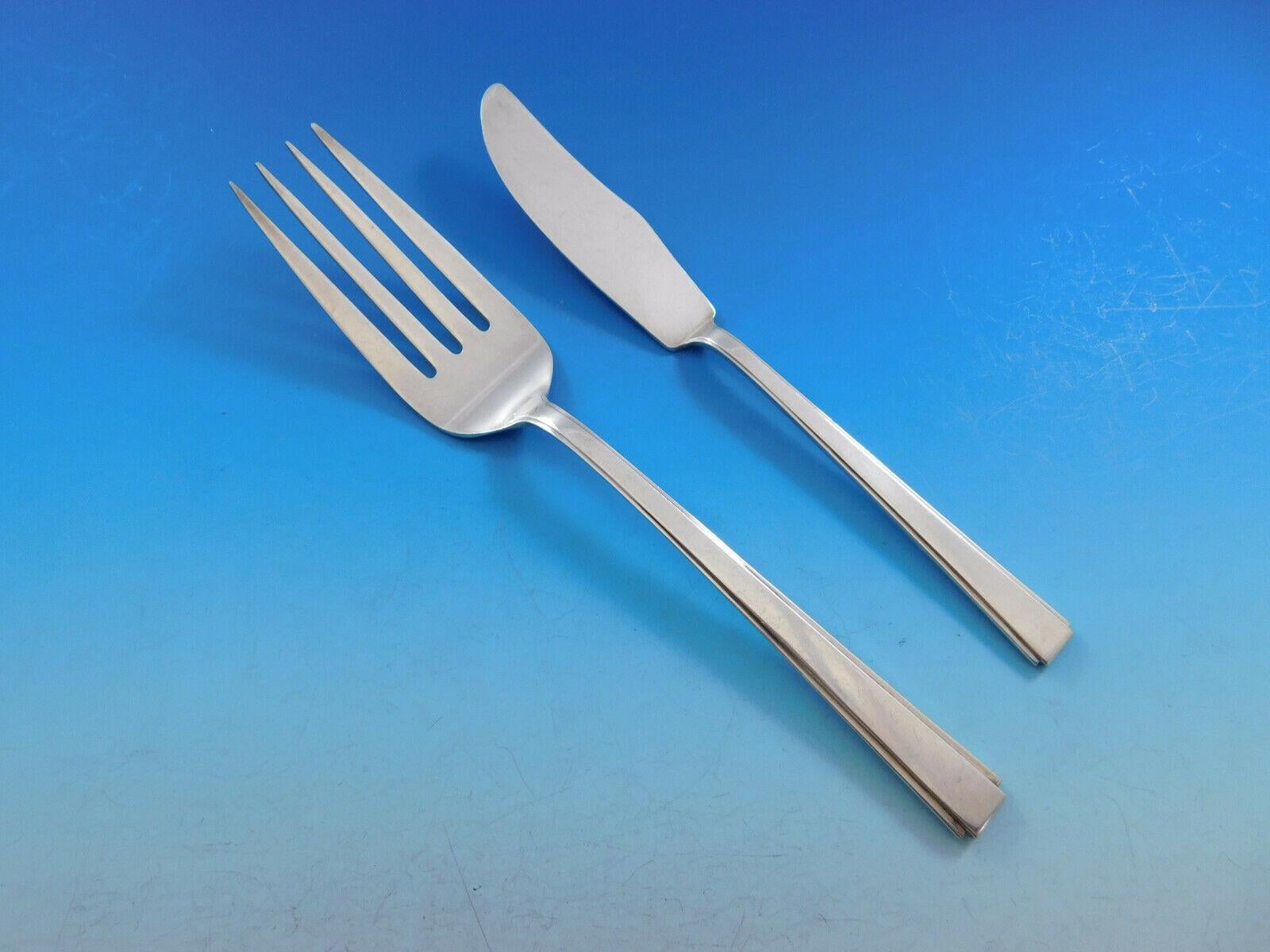 Ensemble de couverts en argent sterling Modern Classic par Lunt pour 8 personnes, 45 pièces 1