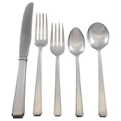 Modern Classic by Lunt Sterling Silver Flatware Set for 8 Service 45 Pieces