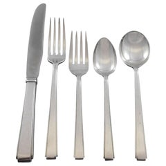 Set di posate in argento Sterling Modern Classic by Lunt Silver per 8 persone 45 pezzi