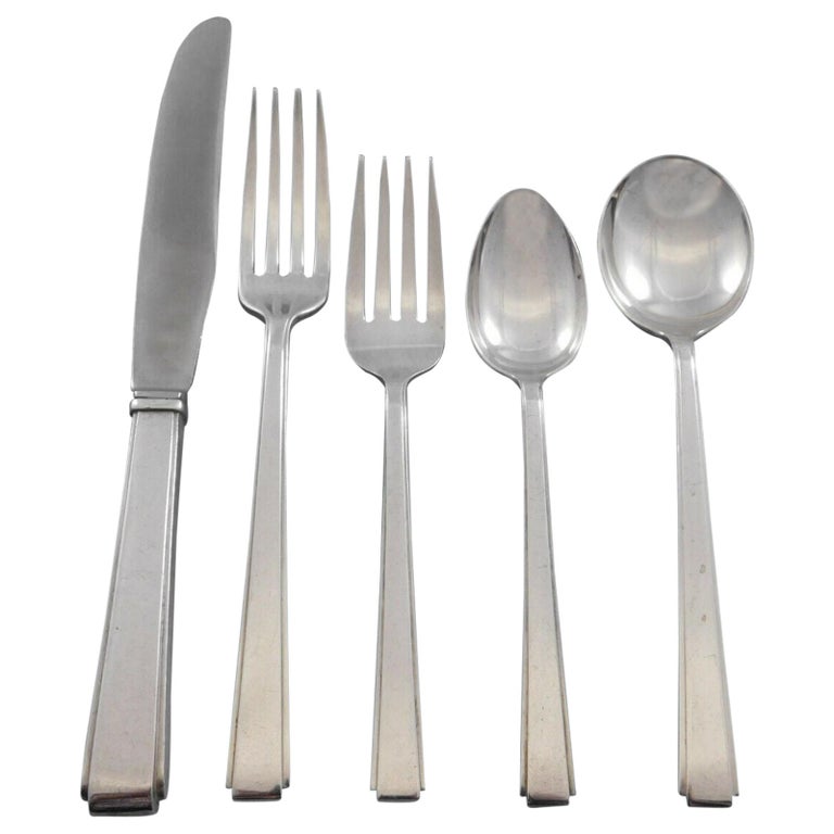 Modern Classic by Lunt Sterling Silver Flatware Set for 8 Service 45