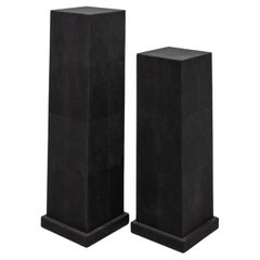 Colonna classica moderna grande in zigrino nero di R&Y Augousti