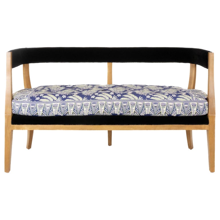 Modern Classic Curved Back Bench For Sale at 1stDibs | curved bench with  back, curved bench entryway, curved dining bench