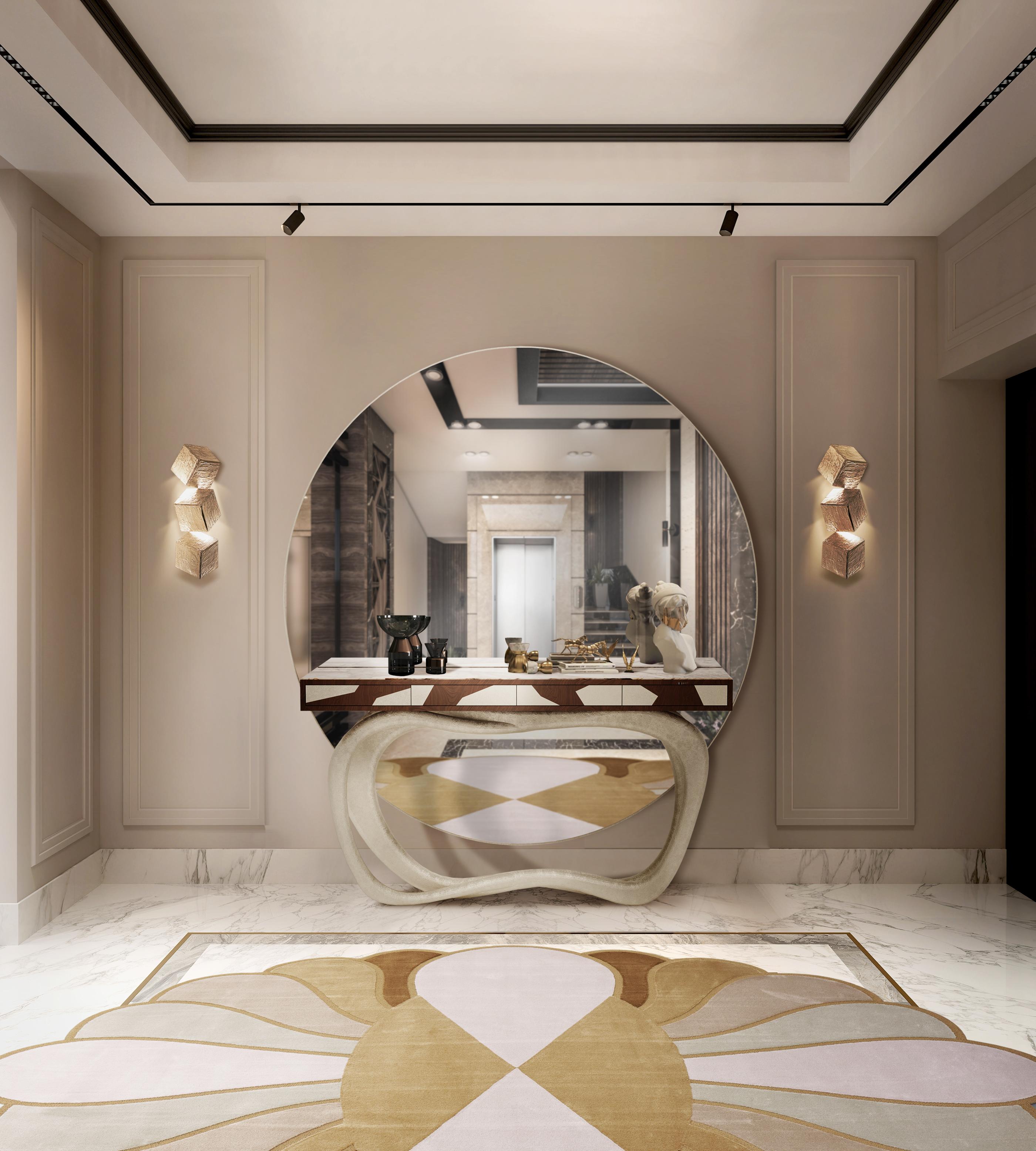 Contemporary Modern Classic Patagonia Marble Valdés Console By Covet House For Sale