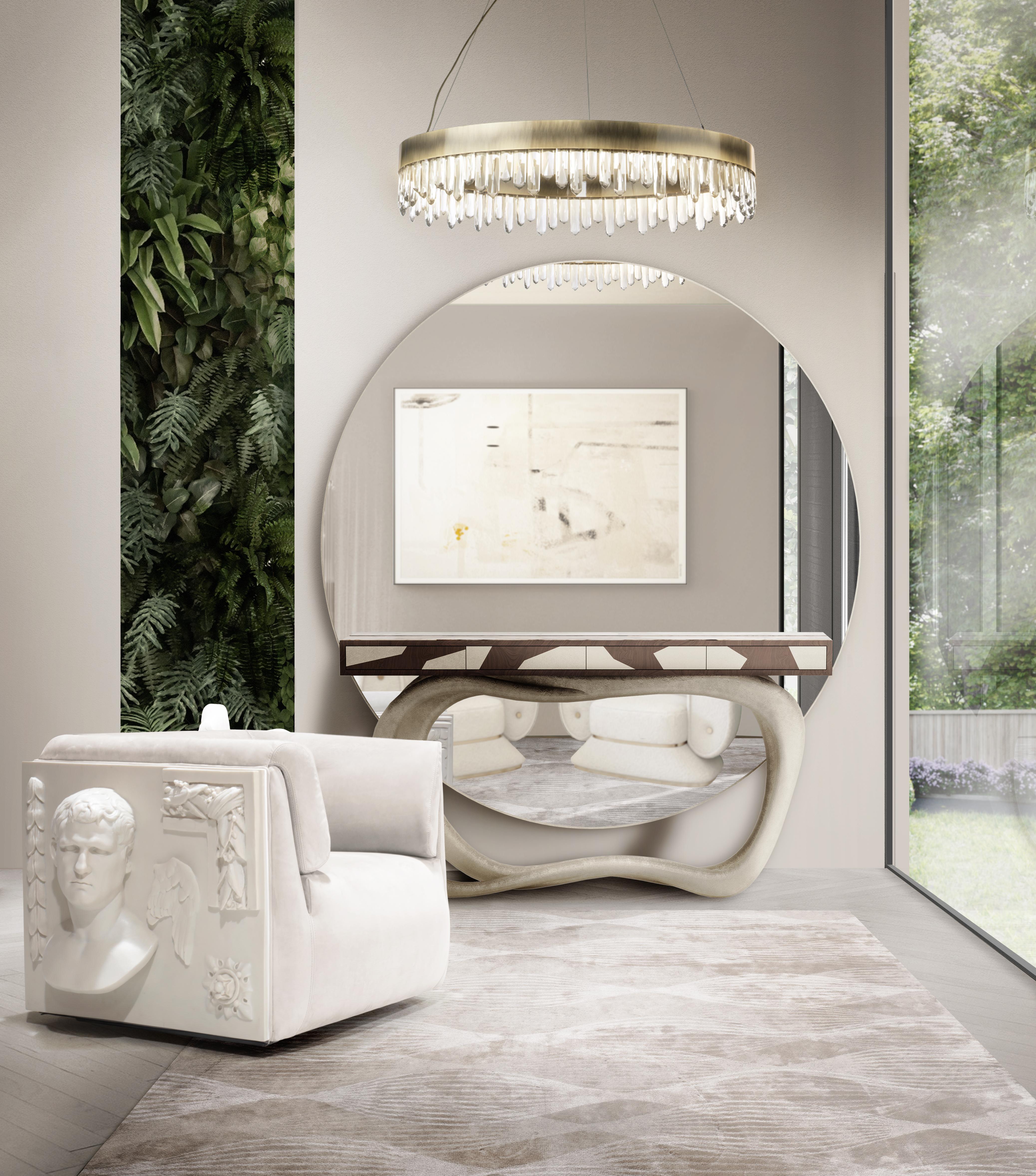 Modern Classic Patagonia Marble Valdés Console By Covet House For Sale 1