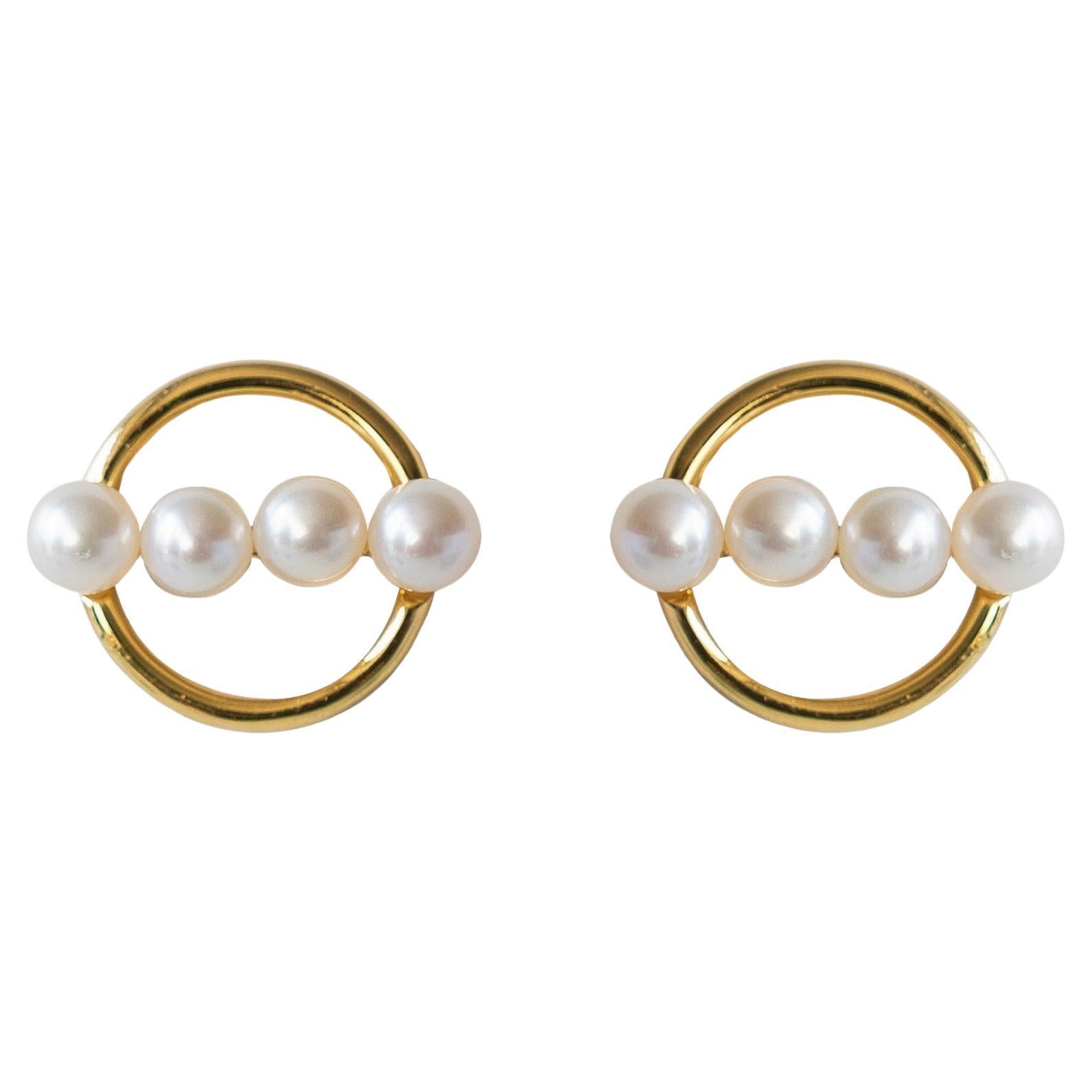 Modern Classic Pearl Stud Earrings