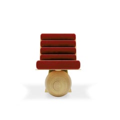 Modern Classic Wooden Ball Chair Straight by Masquespacio