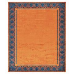 Modern Classics silk Rug orange floral pattern - Savoy Noble Orange