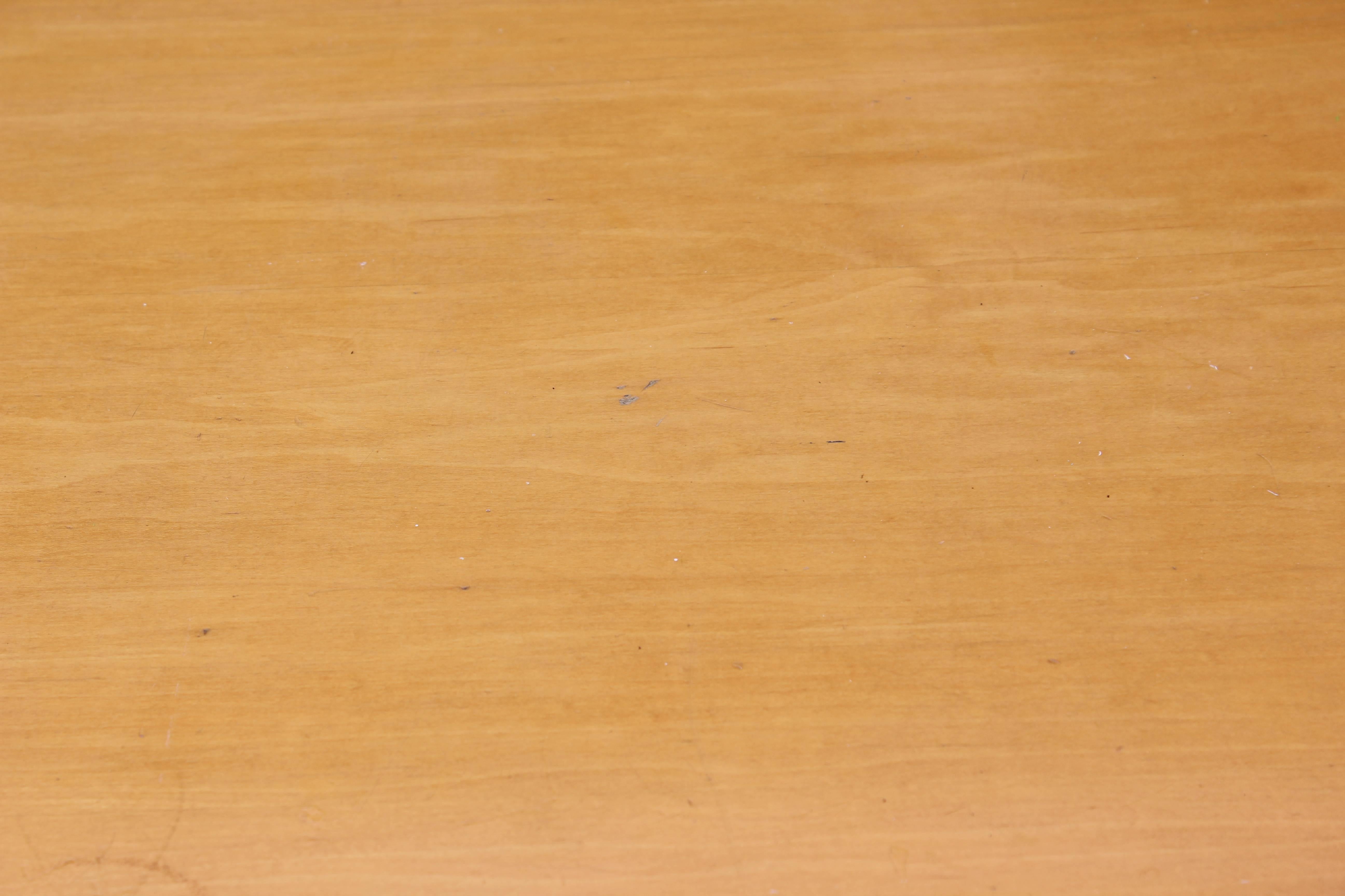 Modern Clean Lined Jens Risom Six Drawer Two Paneled Maple Wood Desk 3