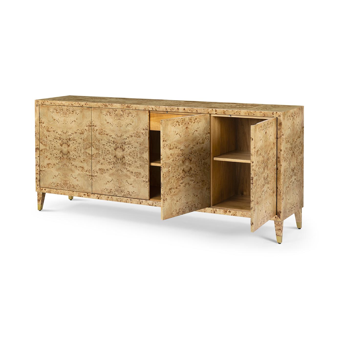 Modernes Buffet mit Wurzelholzanrichte (Moderne der Mitte des Jahrhunderts) im Angebot
