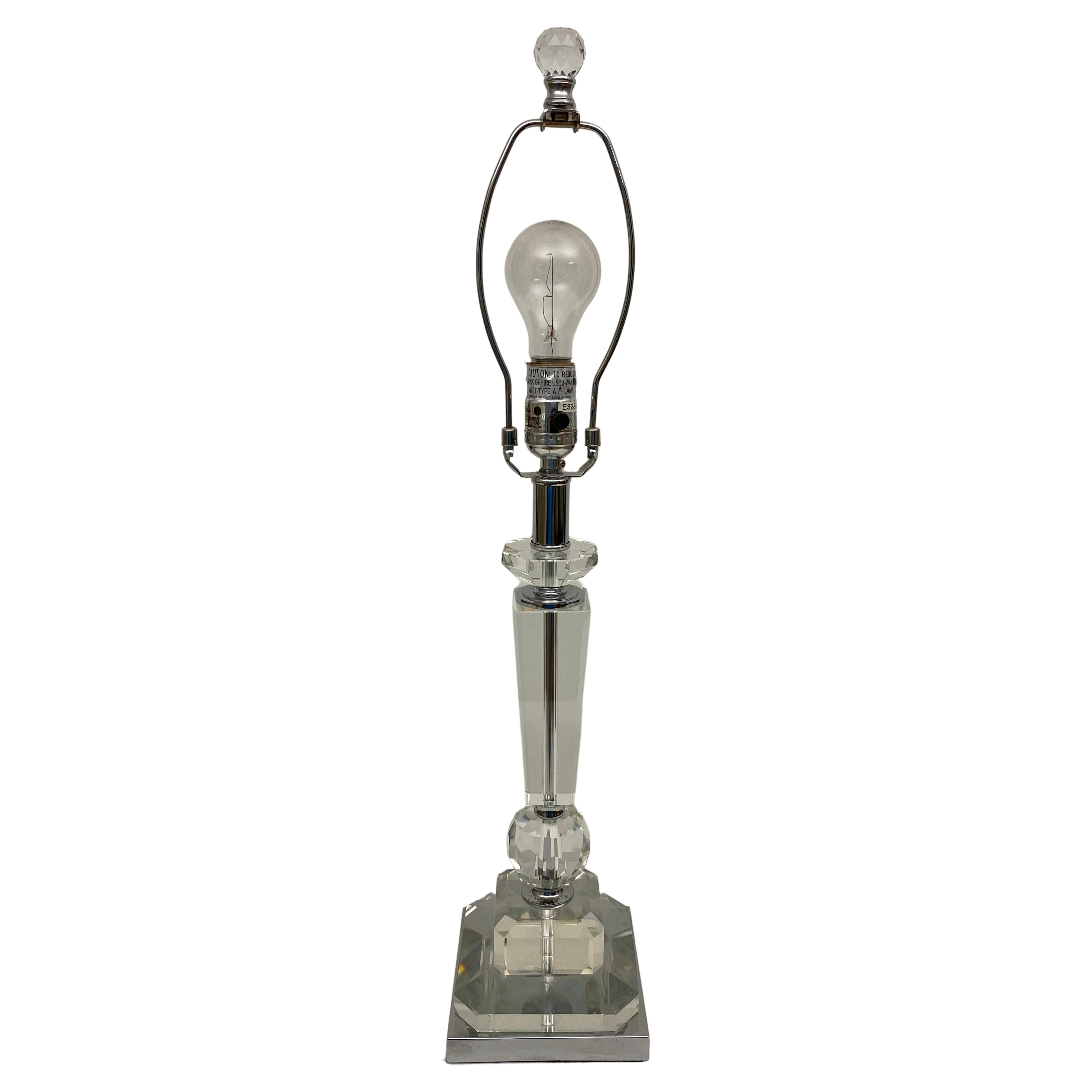 Modern Clear Crystal Table Lamp