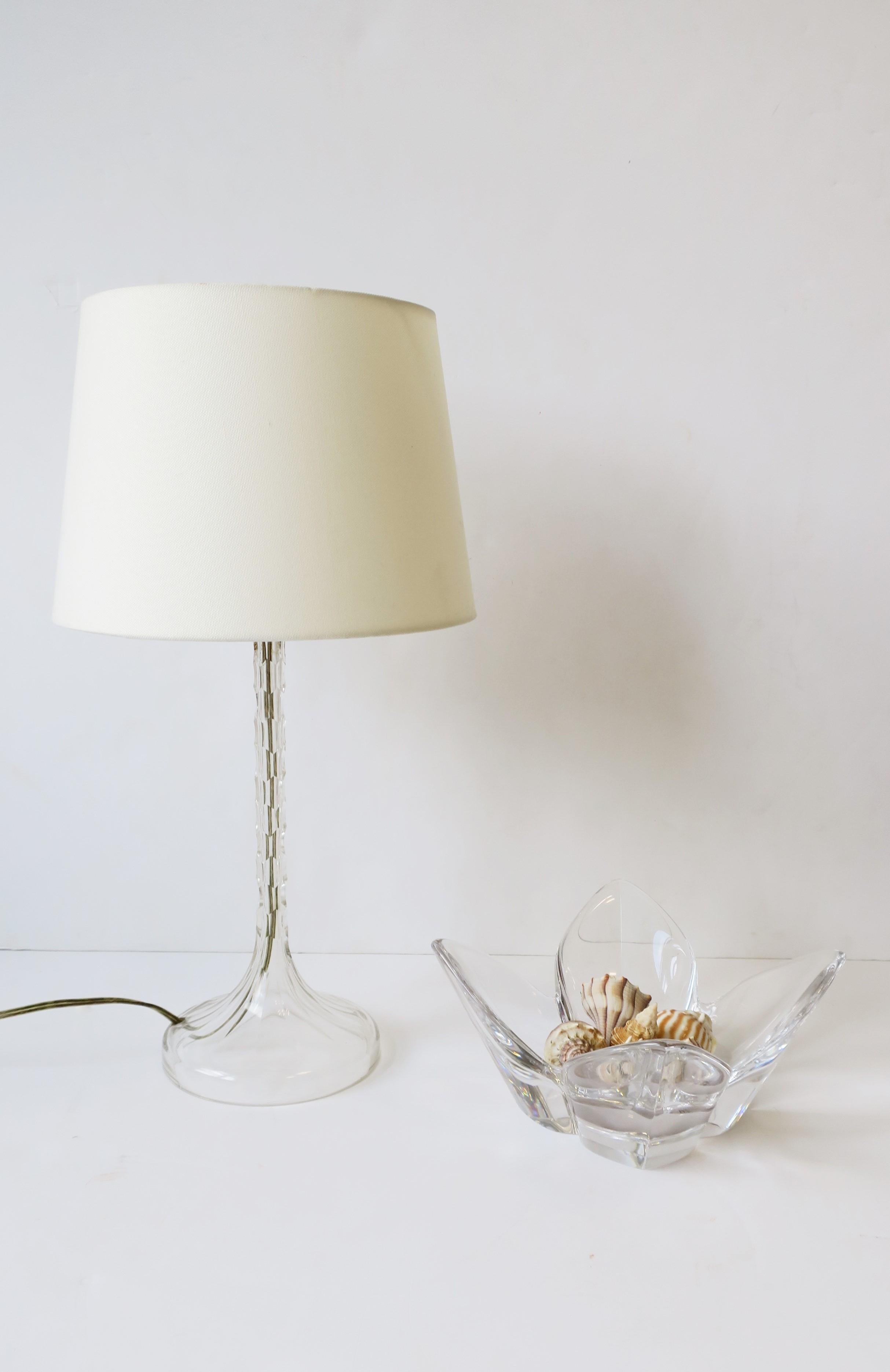 Clear Cut Crystal Desk or Table Lamp For Sale 2