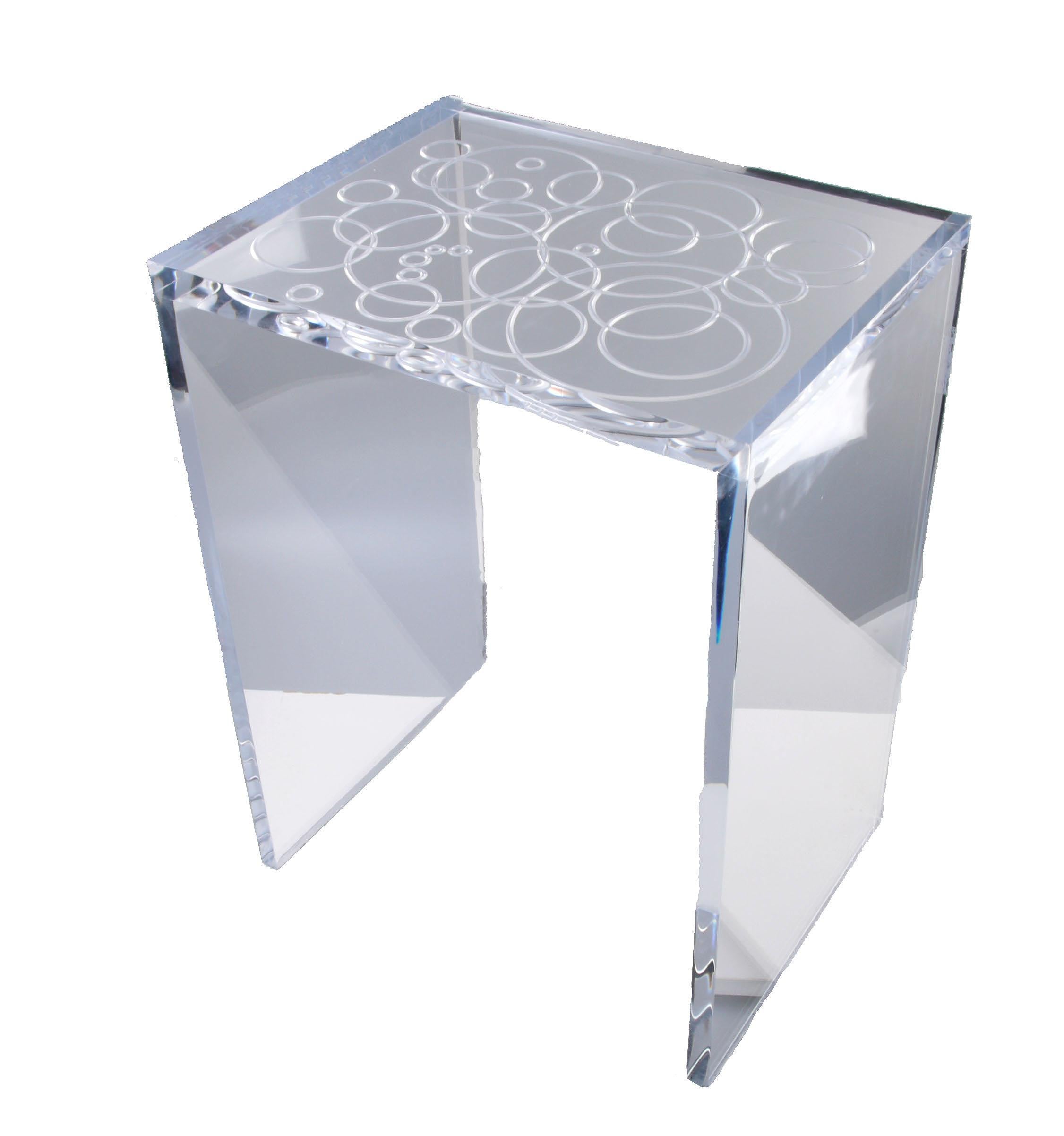 china acrylic lucite side table