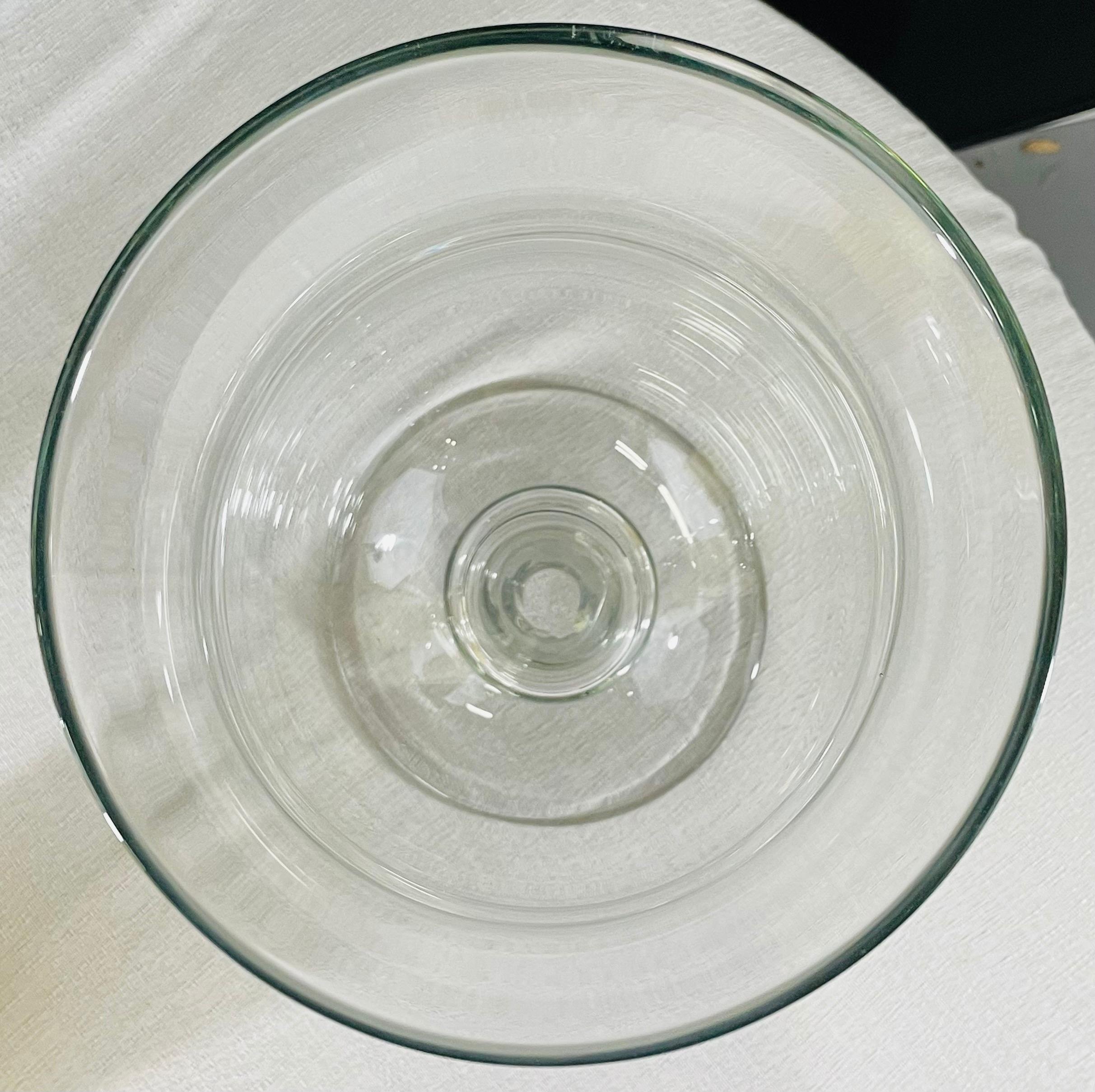 Modern Clear Glass Candleholder or Vase, a Pair For Sale 9