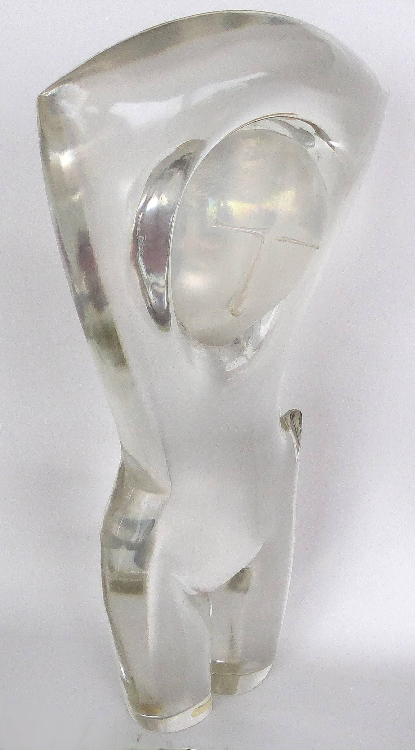 Loredano Rosin Modern Clear Glass Sculpture of a Woman's Nude Torso

Offered for sale is a stylish and quite substantial glass sculpture of a woman's torso by Loredano Rosin . A elegant glass sculpture with modernist lines and minimalism.