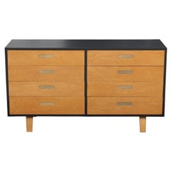 Modern Clifford Pascoe Two-Tone Birch Eight-Drawer Dresser with Recessed Pulls