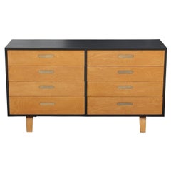 Modern Clifford Pascoe Two-Tone Birch Eight-Drawer Dresser with Recessed Pulls