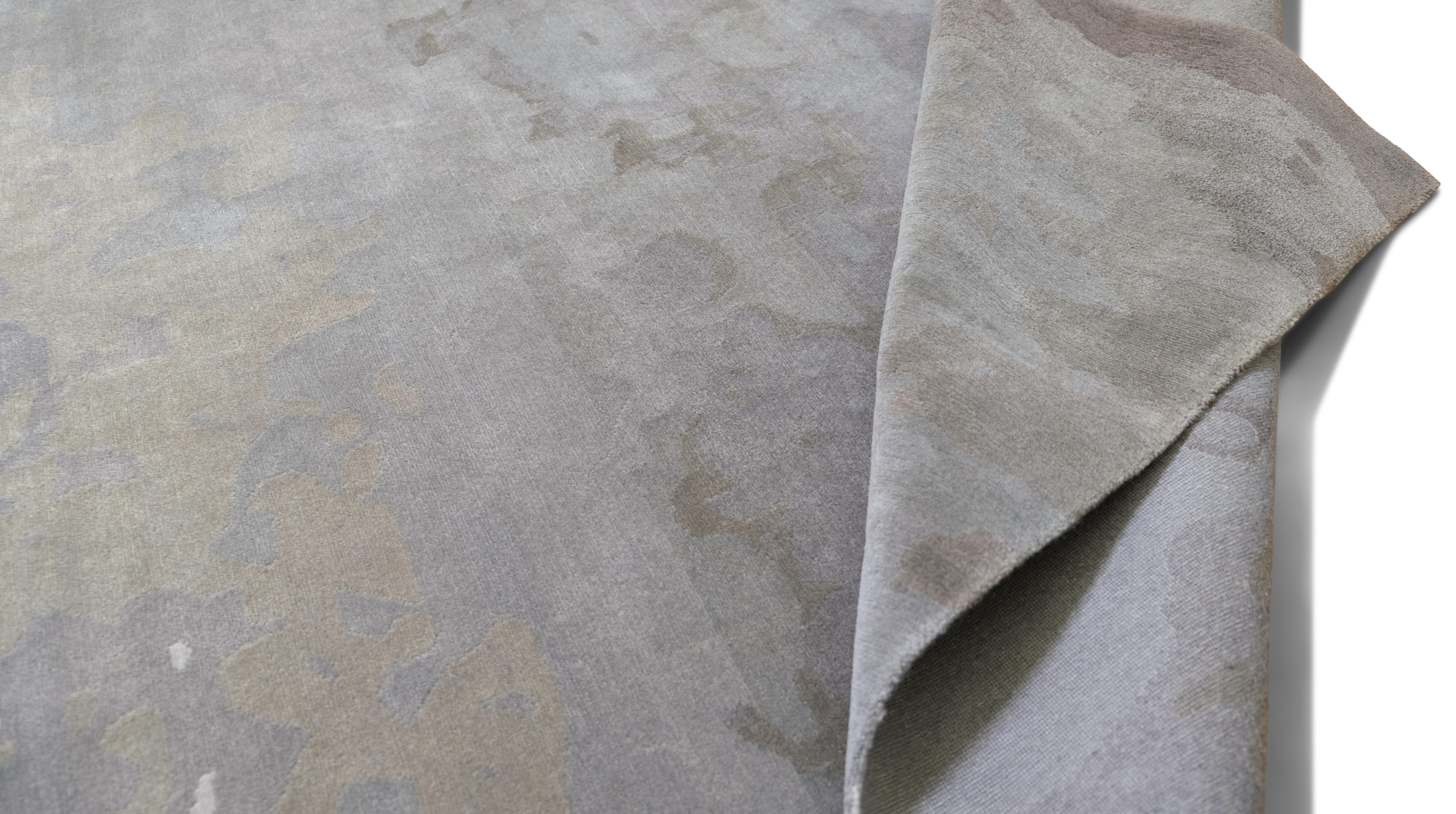Alfombra de lana Modern Clouds Gris Tonal 15'x20' Moderno orgánico en venta