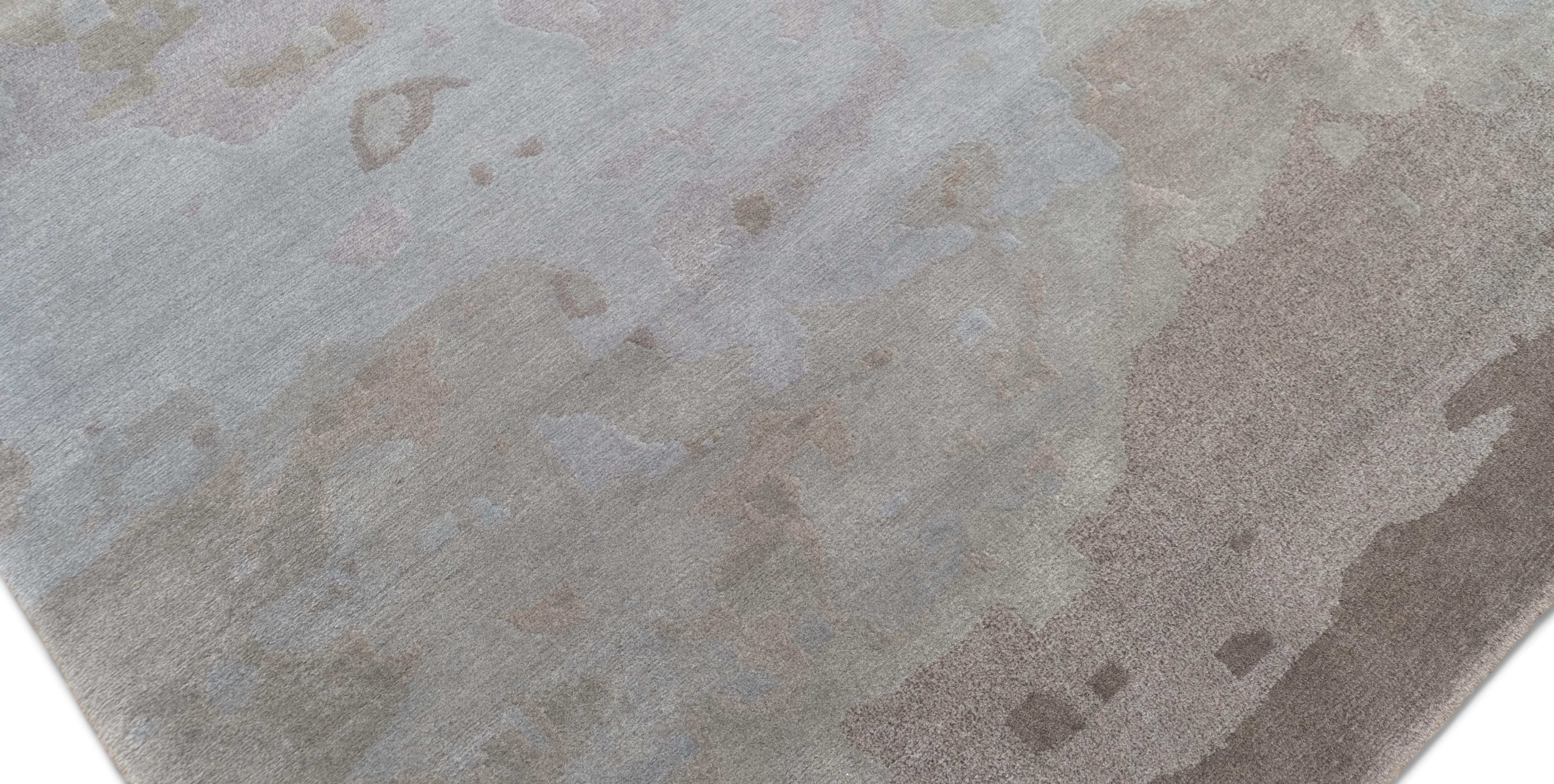 Alfombra de lana Modern Clouds Gris Tonal 15'x20' Anudado a mano en venta