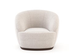 Fauteuil Club Moderne en Bois et Bouclé, fait à la main par Stylish Club