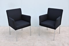 Modern Coalesse and Steelcase Black Switch Armchairs Design Eoos Germany, a Pair