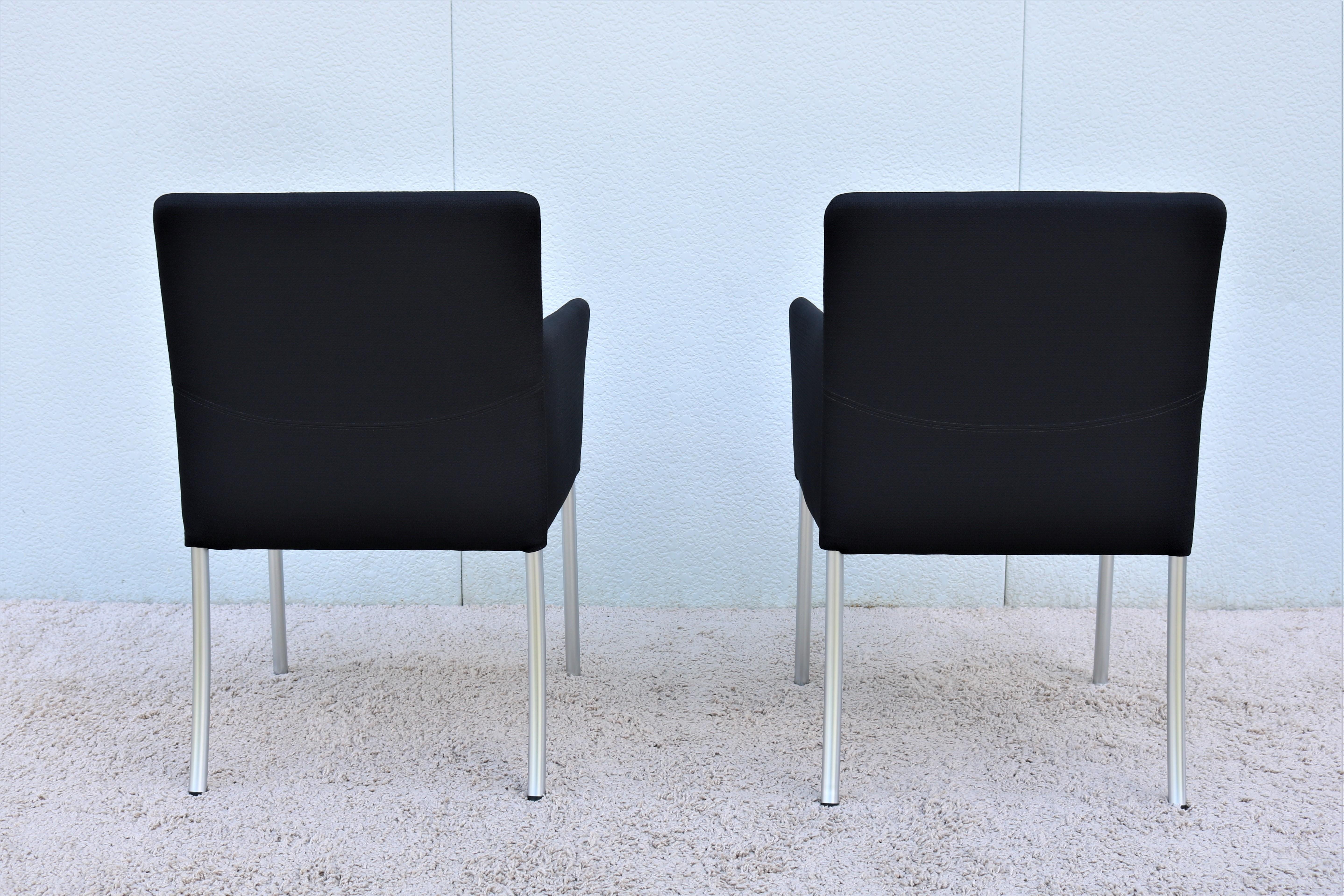 Modern Coalesse and Steelcase Black Switch Armchairs Design Eoos Germany, a Pair For Sale 1