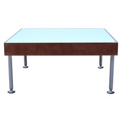 Tavolino quadrato con piano in vetro o ottomana moderna Coalesse e Steelcase Sidewalk