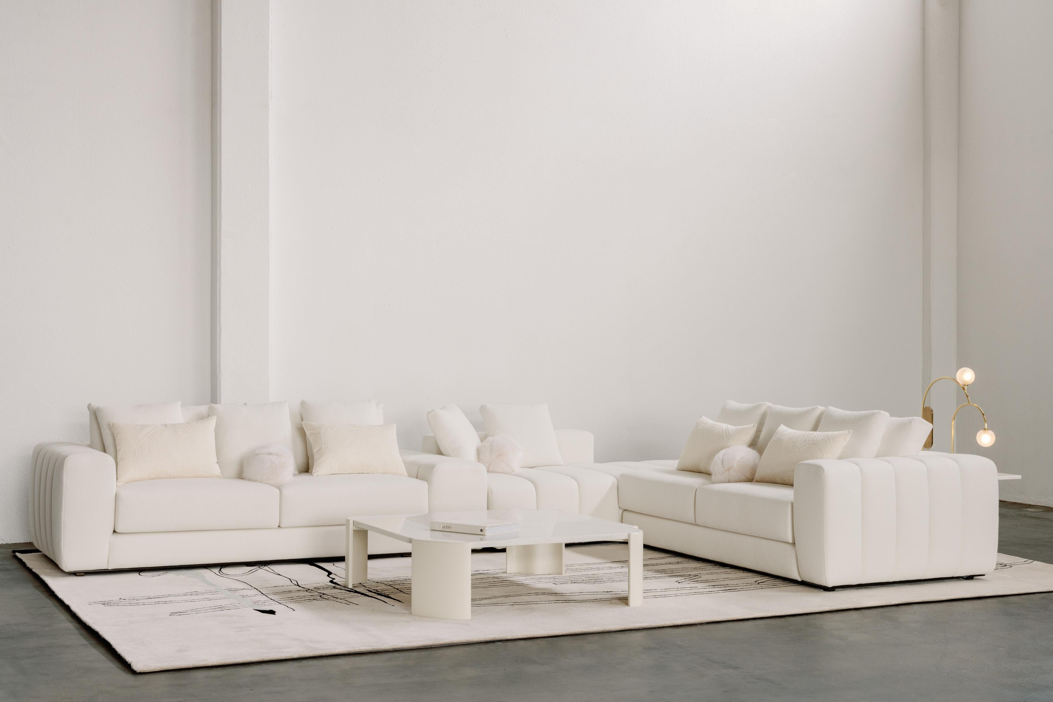 Canapé modulaire Coast moderne DEDAR en velours mohair, fait à la main au Portugal Lusitanus Home en vente 2