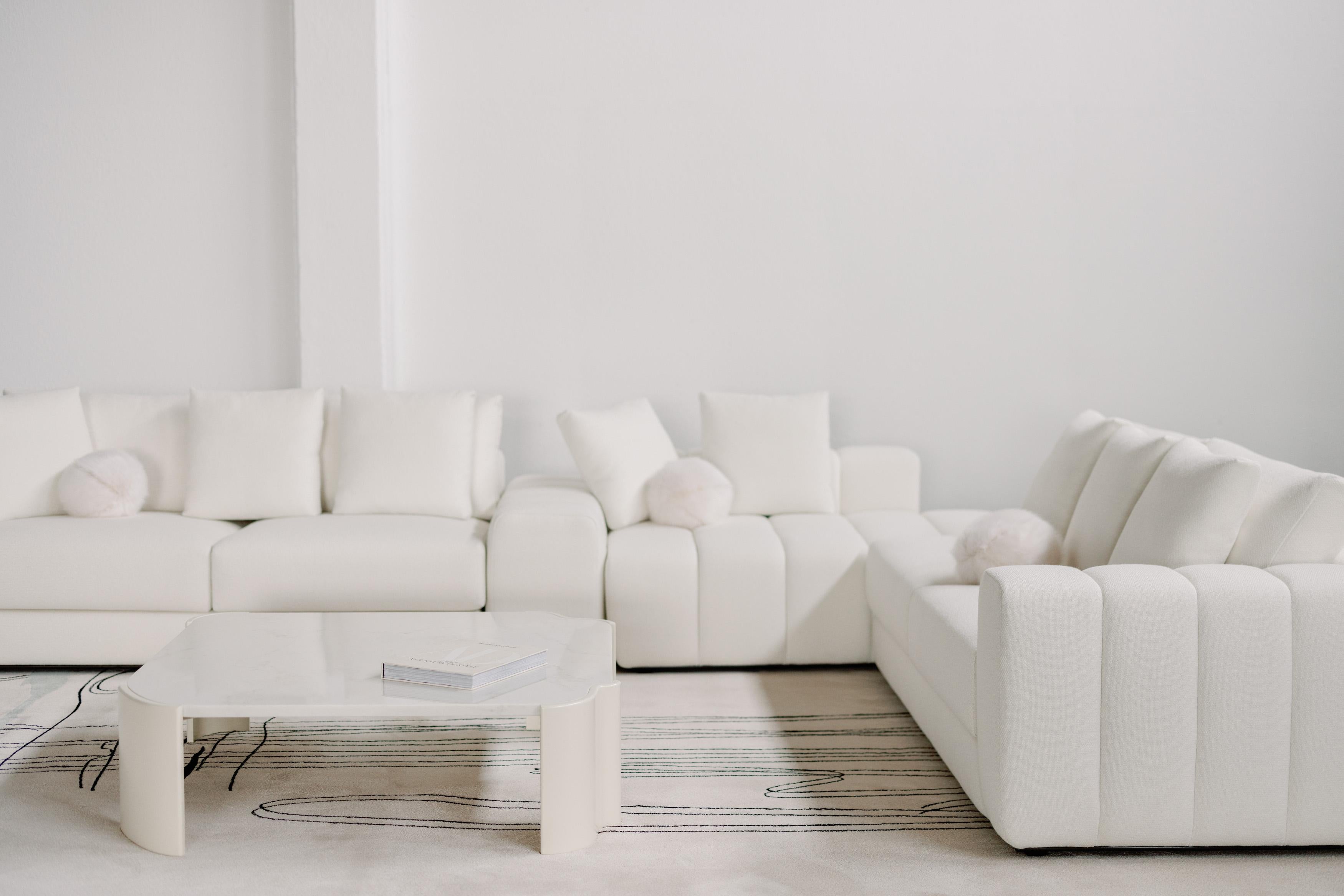 Canapé modulaire Coast moderne DEDAR en velours mohair, fait à la main au Portugal Lusitanus Home Neuf - En vente à Lisboa, PT