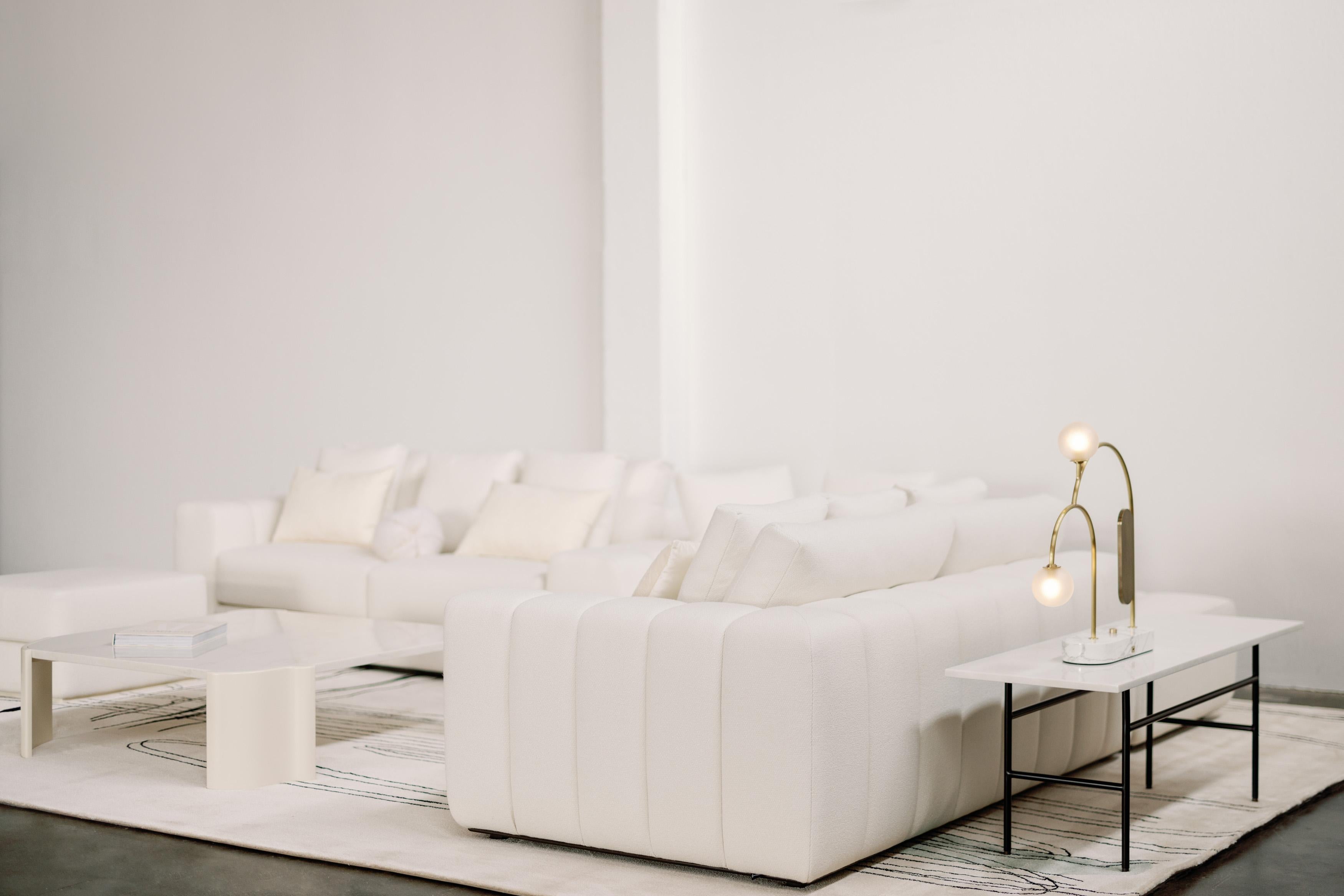 Canapé modulaire Coast moderne DEDAR en velours mohair, fait à la main au Portugal Lusitanus Home en vente 1