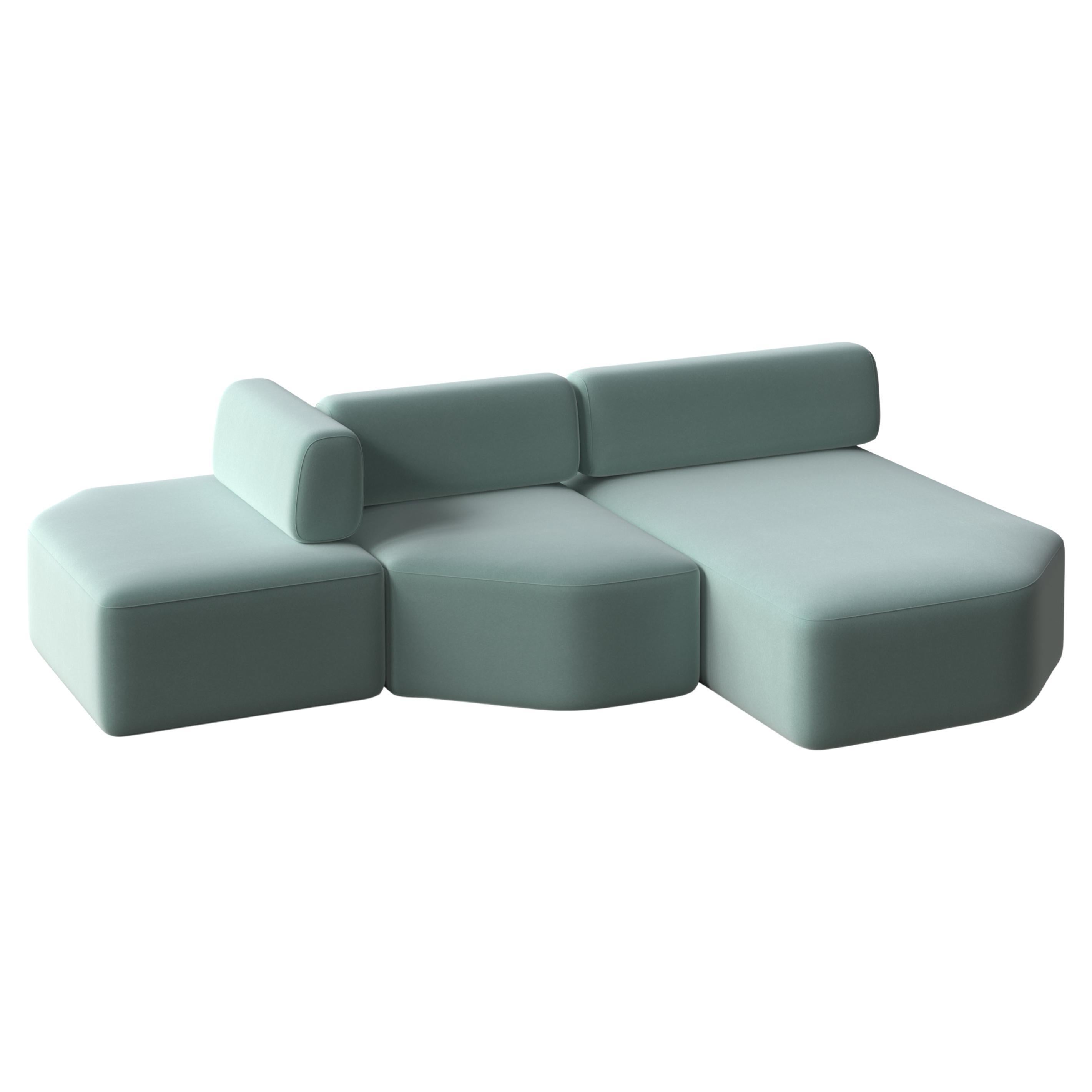 Modern Coast Modular Sofa, DEDAR Mohair Velvet, Handmade Portugal Lusitanus Home