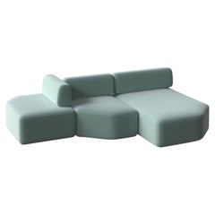 Sofá Modular Costa Moderna, Terciopelo Mohair DEDAR, Hecho a Mano Portugal Lusitanus Home