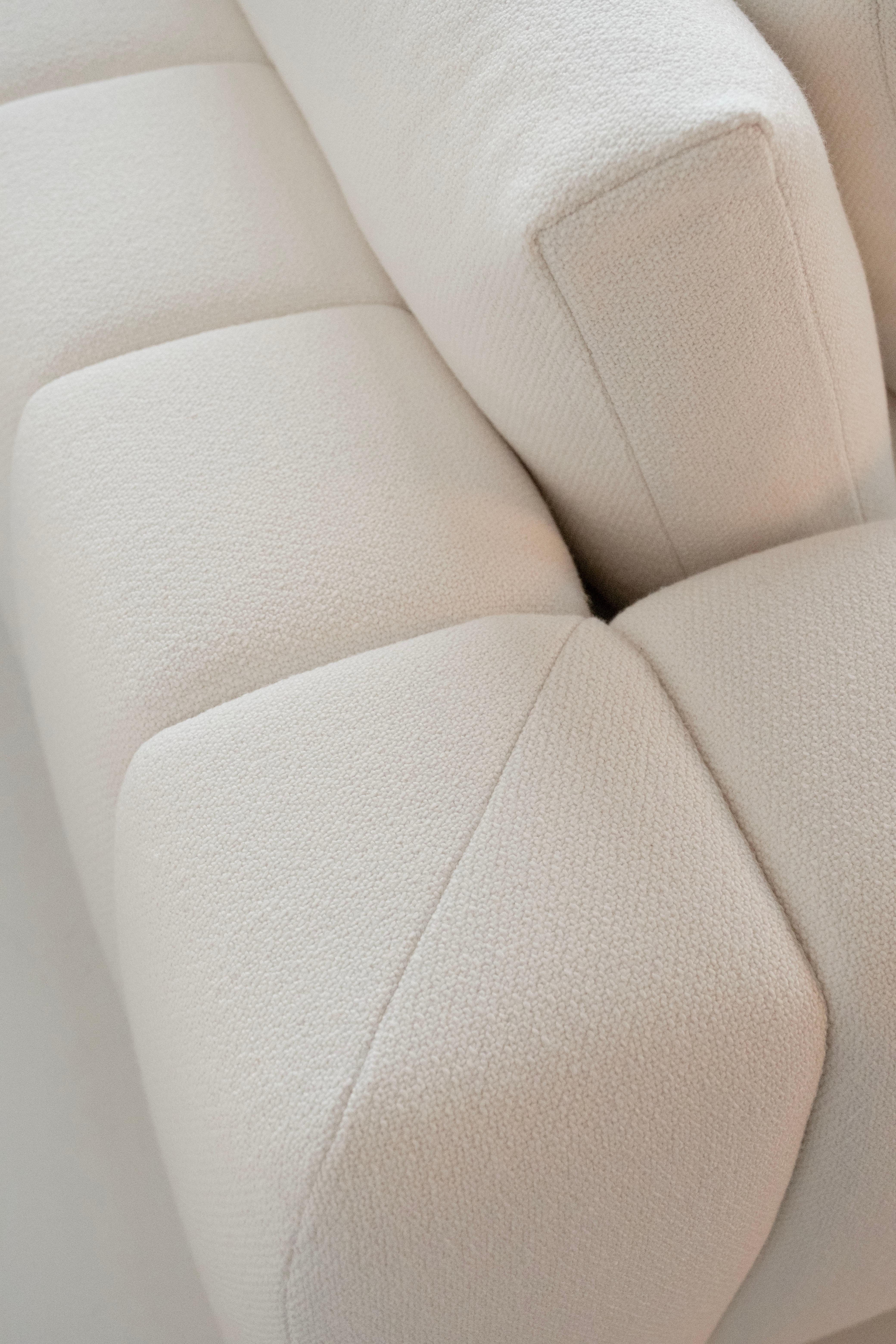 Modern Coast Modular Sofa, Linen, Handmade in Portugal by Greenapple For Sale 9