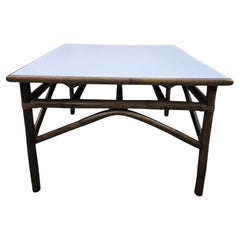 Modern Coastal Bamboo Side Table by Vogue Rattan
