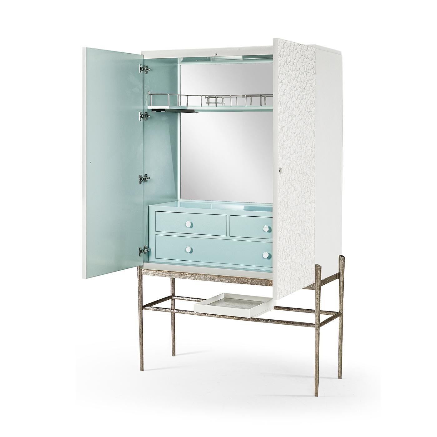 Vietnamese Modern Coastal Bar Cabinet For Sale