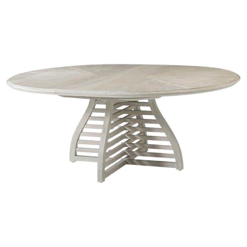 Modern Coastal Extending Dining Table For Sale