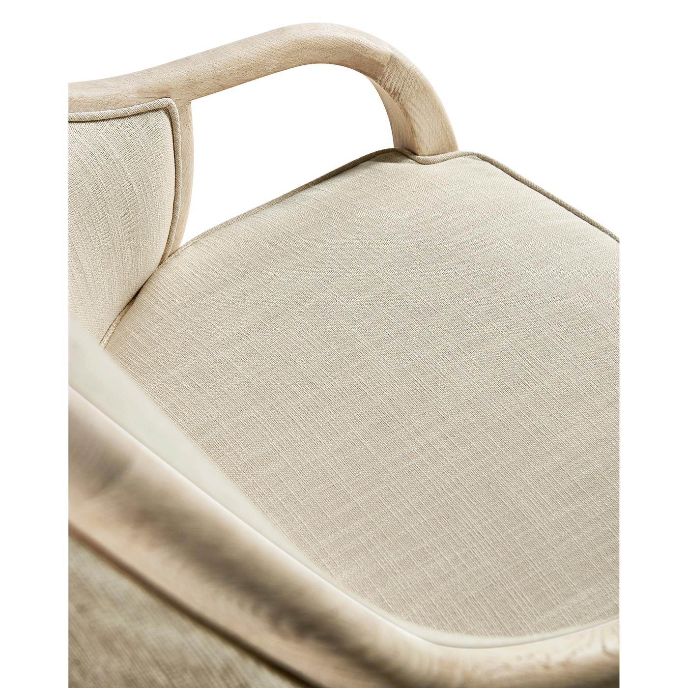 Tessuto vegetale Poltrone da pranzo imbottite moderne Coastal (set di 2) in vendita