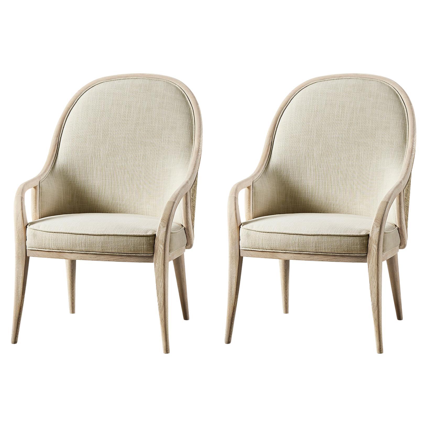 Sillones de Comedor Tapizados Costeros Modernos (Juego de 2)