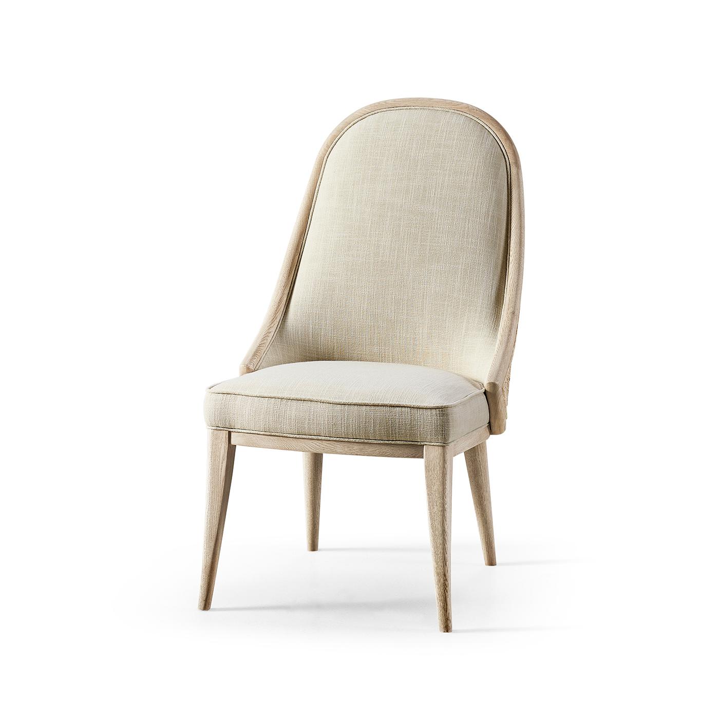 Moderne gepolsterte Coastal-Esszimmerstühle (Set von 2) im Angebot 4