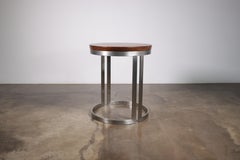 Modern Cocktail Table in Wood & Stainless Steel, by Costantini, Trillo, In Stock