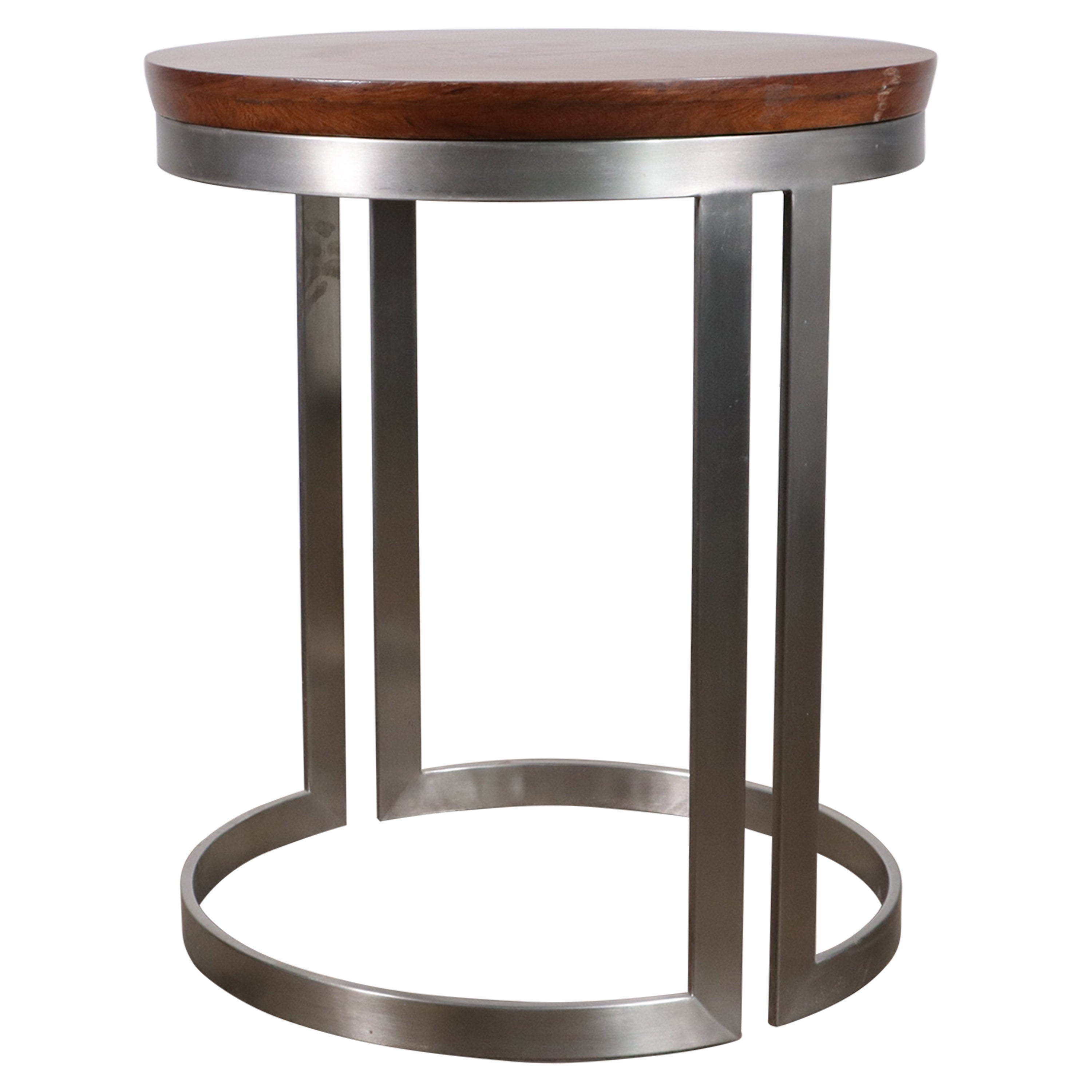 Mesa Cocktail Moderna en Madera y Acero Inoxidable, de Costantini, Trillo, en Stock