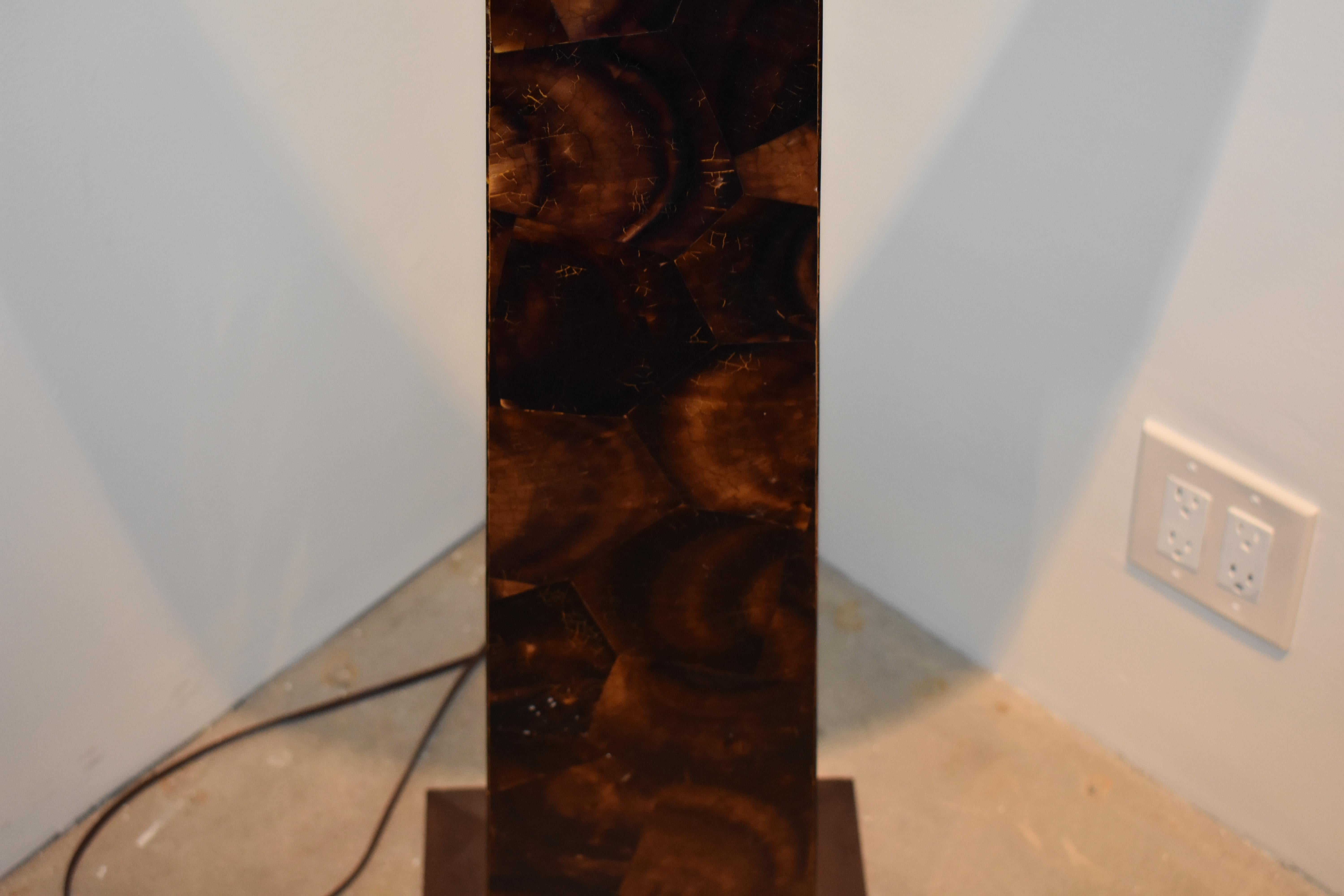 Modern Coconut Shell Inlay Floor Lamp For Sale 3